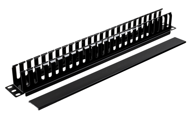 POWERTECH cable management NETW-0048 για rack 19"/1U, πλαστικό, μαύρο - Image 2