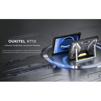 OUKITEL tablet RT10, 11″, 12/512GB, 25000mAh, IP68/IP69K/MIL-STD-810H, 5G, μαύρο