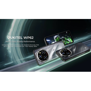 OUKITEL smartphone WP62, 6.6″, 12/512GB, 5G, 11000mAh, IP68/IP69K/MIL-STD-810H, μαύρο