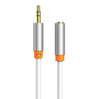 CABLETIME καλώδιο προέκτασης ήχου 3.5mm CT-AV311-P12G, gold plated, 0.5m, λευκό