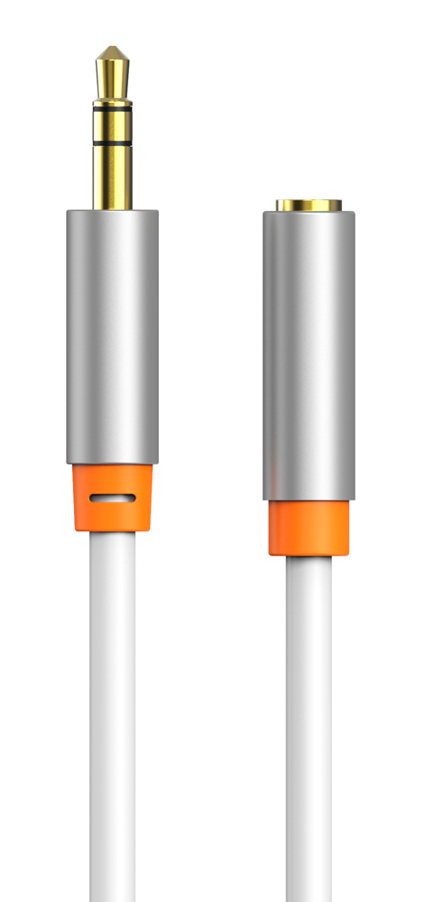 CABLETIME καλώδιο προέκτασης ήχου 3.5mm CT-AV311-P12G, gold plated, 0.5m, λευκό - Image 2