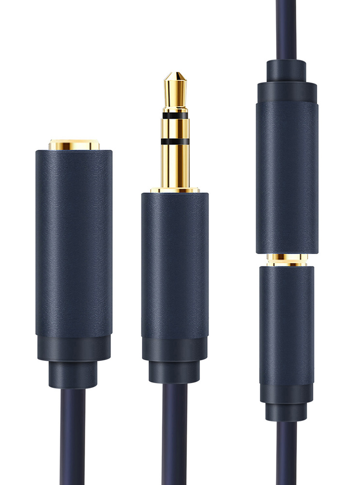 CABLETIME καλώδιο προέκτασης ήχου 3.5mm CT-AV302-H11G, gold plated, 15m, μπλε - Image 2