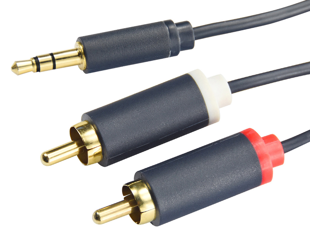CABLETIME καλώδιο ήχου 3.5mm σε 2x RCA CT-AV303-H12G, 15m, μπλε - Image 2