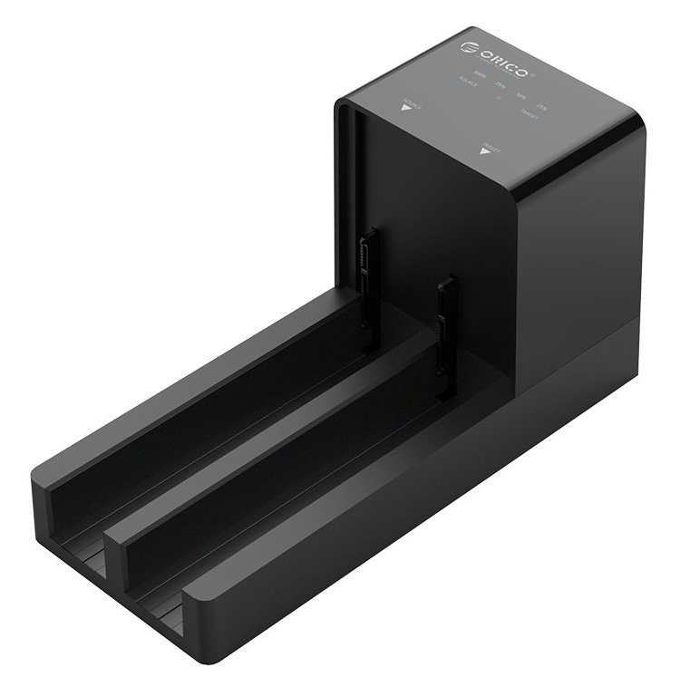 ORICO docking station για 2.5" ή 3.5" SATA HDD/SSD 6528US3-C, 2 θέσεων, 5Gbps, clone function, μαύρο