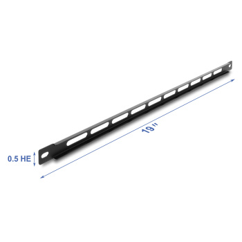 DELOCK cable management panel 67459 για rack 19″, 0.5U, βάθος 9mm, μεταλλικό, μαύρο