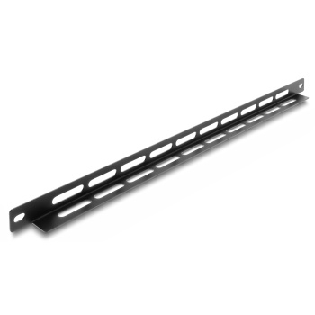 DELOCK cable management panel 67460 για rack 19″, 0.5U, βάθος 22mm, μεταλλικό, μαύρο