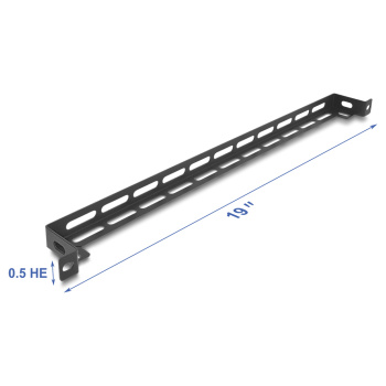 DELOCK cable management panel 67461 για rack 19″, 0.5U, βάθος 50mm, μεταλλικό, μαύρο