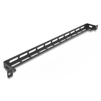 DELOCK cable management panel 67461 για rack 19″, 0.5U, βάθος 50mm, μεταλλικό, μαύρο