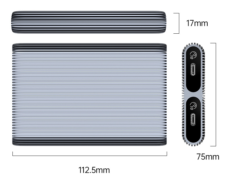 ORICO θήκη για 2x M.2 NVME SSD AM2C3-2N, 10Gbps, tool free, γκρι - Image 3