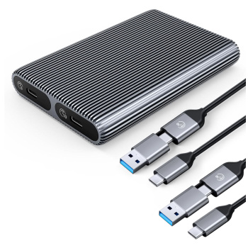 ORICO θήκη για 2x M.2 NVME SSD AM2C3-2N, 10Gbps, tool free, γκρι