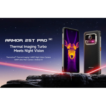 ULEFONE smartphone Armor 25T Pro, 6.78″, 8/256GB, 5G, 6500mAh, IP68/IP69K/MIL-STD-810H, μαύρο