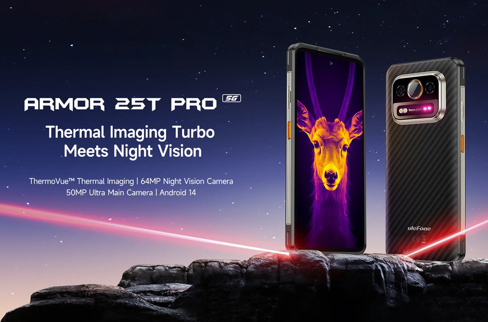 ULEFONE smartphone Armor 25T Pro, 6.78", 8/256GB, 5G, 6500mAh, IP68/IP69K/MIL-STD-810H, μαύρο - Image 2