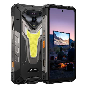 ULEFONE smartphone Armor 34 Pro Plus με βιντεοπροβολέα, 6.95″, 5G, 16/512GB, 25500mAh, IP68/IP69K/MIL-STD-810H, μαύρο