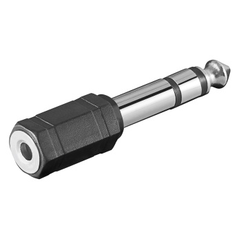 CABLETIME αντάπτορας ήχου 6.35mm σε 3.5mm AV-RA19N, μαύρος, 10τμχ