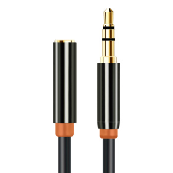 CABLETIME καλώδιο προέκτασης ήχου 3.5mm CT-AV311-P11FG, gold plated, 0.5m, μαύρο