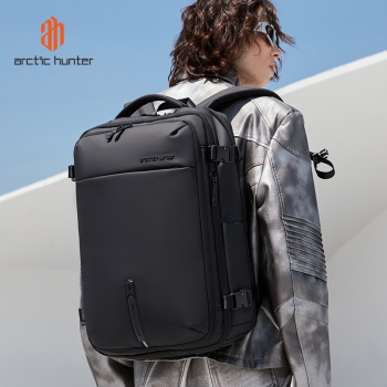 ARCTIC HUNTER τσάντα πλάτης B00866 με θήκη laptop 15.6″, αεροστεγής θήκη, 35.5L/49.5L, μαύρη