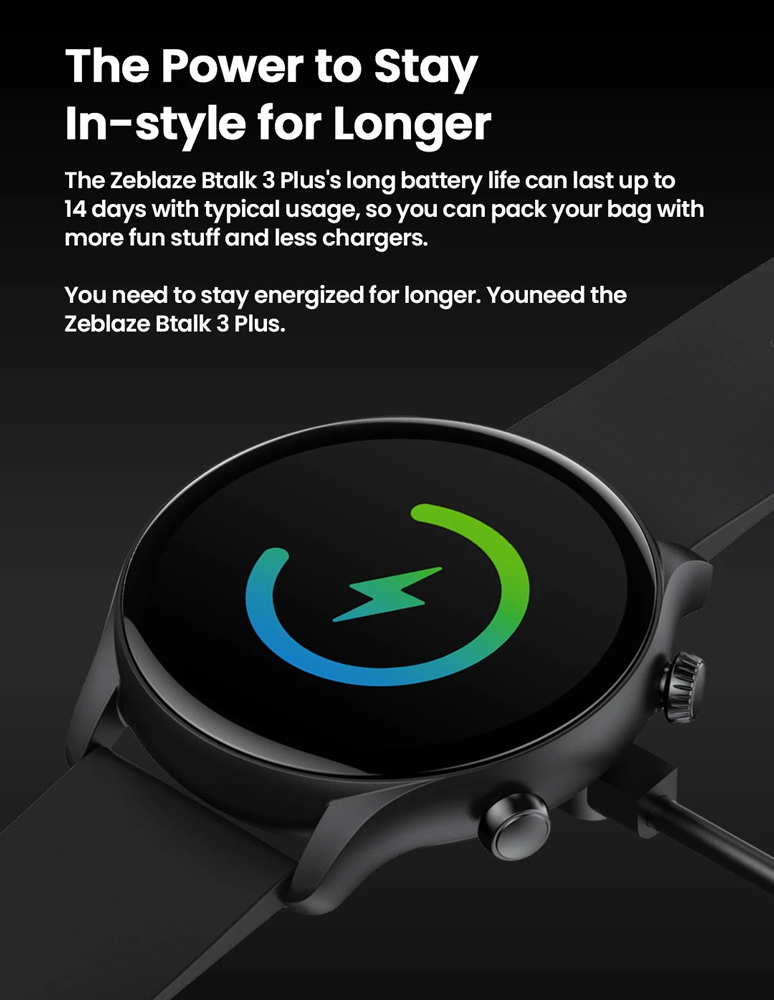 ZEBLAZE smartwatch Btalk 3 Plus, heart rate, 1.39" IPS, χρυσό - Image 5