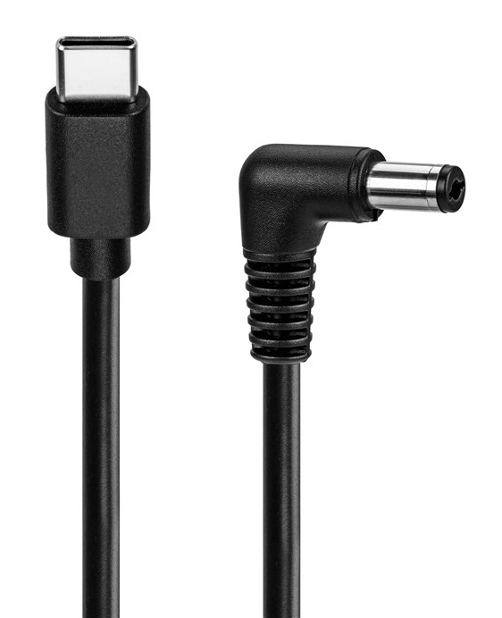 POWERTECH καλώδιο τροφοδοσίας USB-C σε DC CAB-UC096, 5.5x2.5mm, 1m, μαύρο