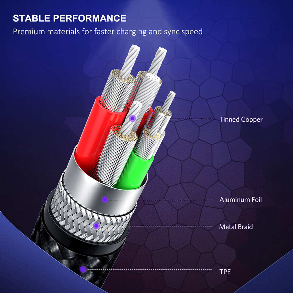 CABLETIME καλώδιο micro USB σε USB CT-C165-P05, 2.4A, 480Mbps, 1m, μπλε - Image 4