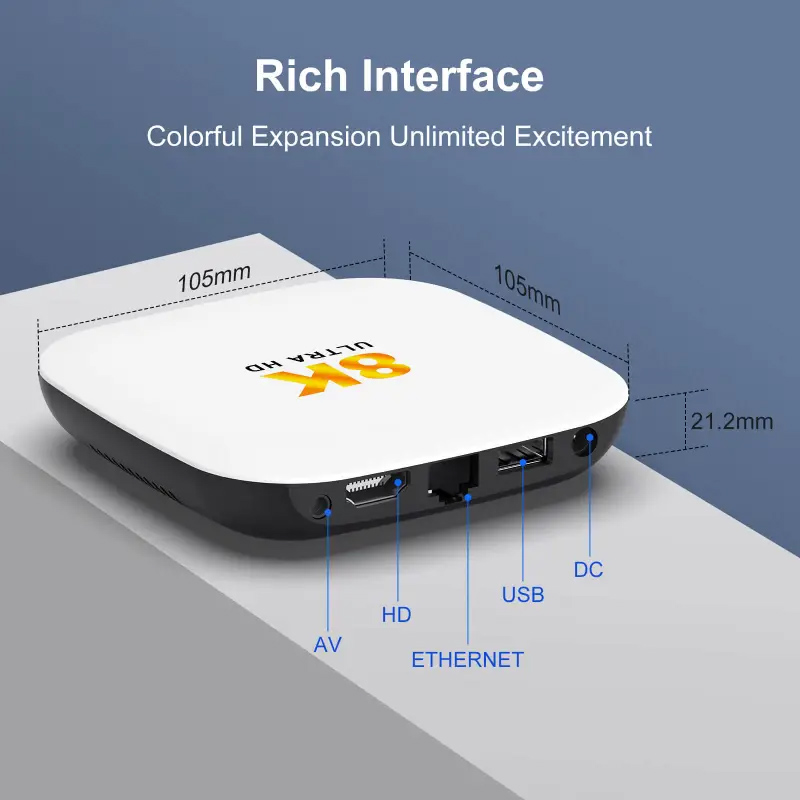 H96 MAX TV Box M2 Plus, 8K, 4/32GB, WiFi 6, Bluetooth, Android 14 - Image 5