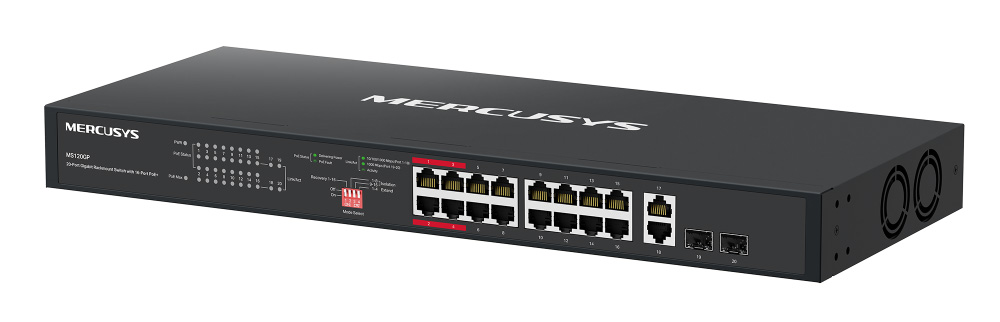 MERCUSYS rackmount switch MS120GP, 20x Gigabit θύρες, PoE+, V1.0 - Image 3