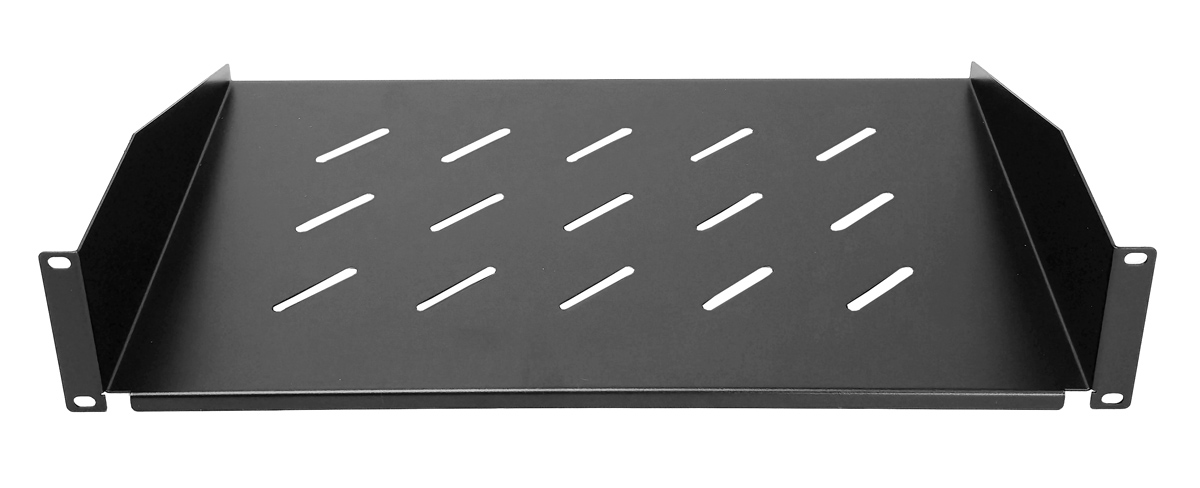 POWERTECH σταθερό ράφι για rack 19" NETW-0053, 2U, βάθος 300mm, μαύρο - Image 2