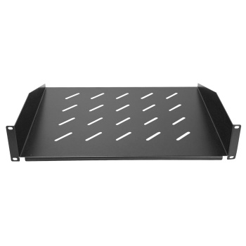 POWERTECH σταθερό ράφι για rack 19″ NETW-0054, 2U, βάθος 350mm, μαύρο