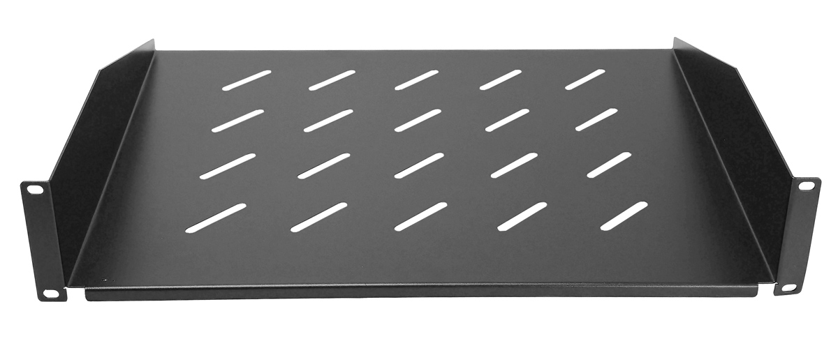 POWERTECH σταθερό ράφι για rack 19" NETW-0054, 2U, βάθος 350mm, μαύρο - Image 2