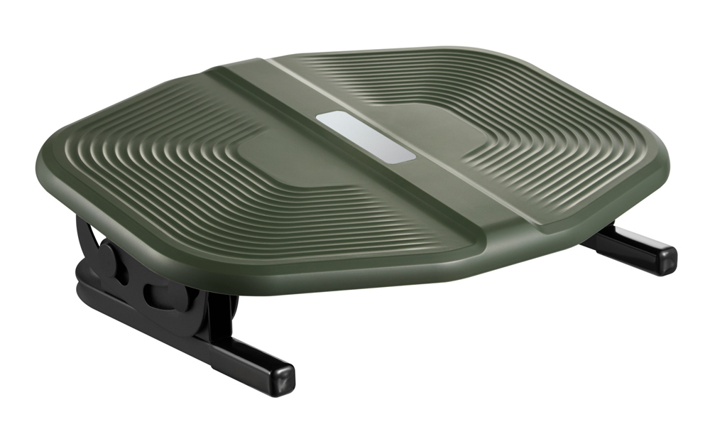 POWERTECH υποπόδιο γραφείου PT-1566 με ρυθμιζόμενη κλίση, μαύρο/λαδί
