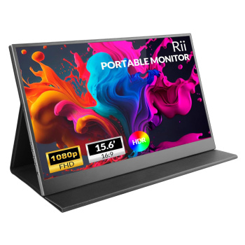 RIITEK φορητή οθόνη RS100, IPS, 15.6″ 1920×1080, HDR, mini HDMI/USB-C, με ηχεία