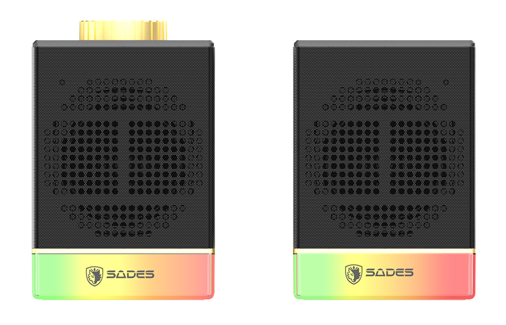 SADES gaming ηχεία Dionsyn με RGB φωτισμό, 2x 5W, Bluetooth & USB-C/USB, μαύρα - Image 2