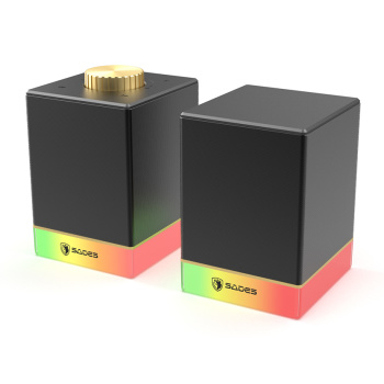 SADES gaming ηχεία Dionsyn με RGB φωτισμό, 2x 5W, Bluetooth & USB-C/USB, μαύρα