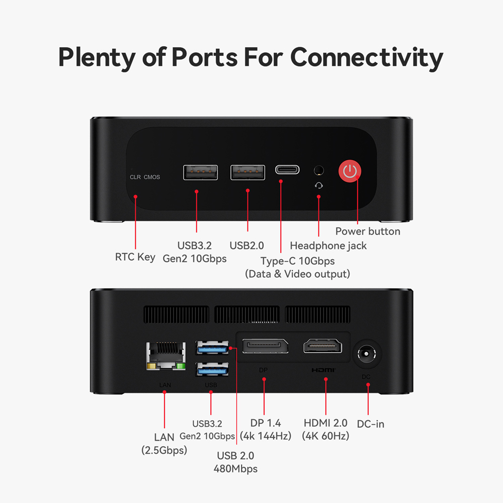 BEELINK mini PC SER5 Max, AMD 7735HS, 24GB, 500GB M.2, Windows 11 Pro - Image 3