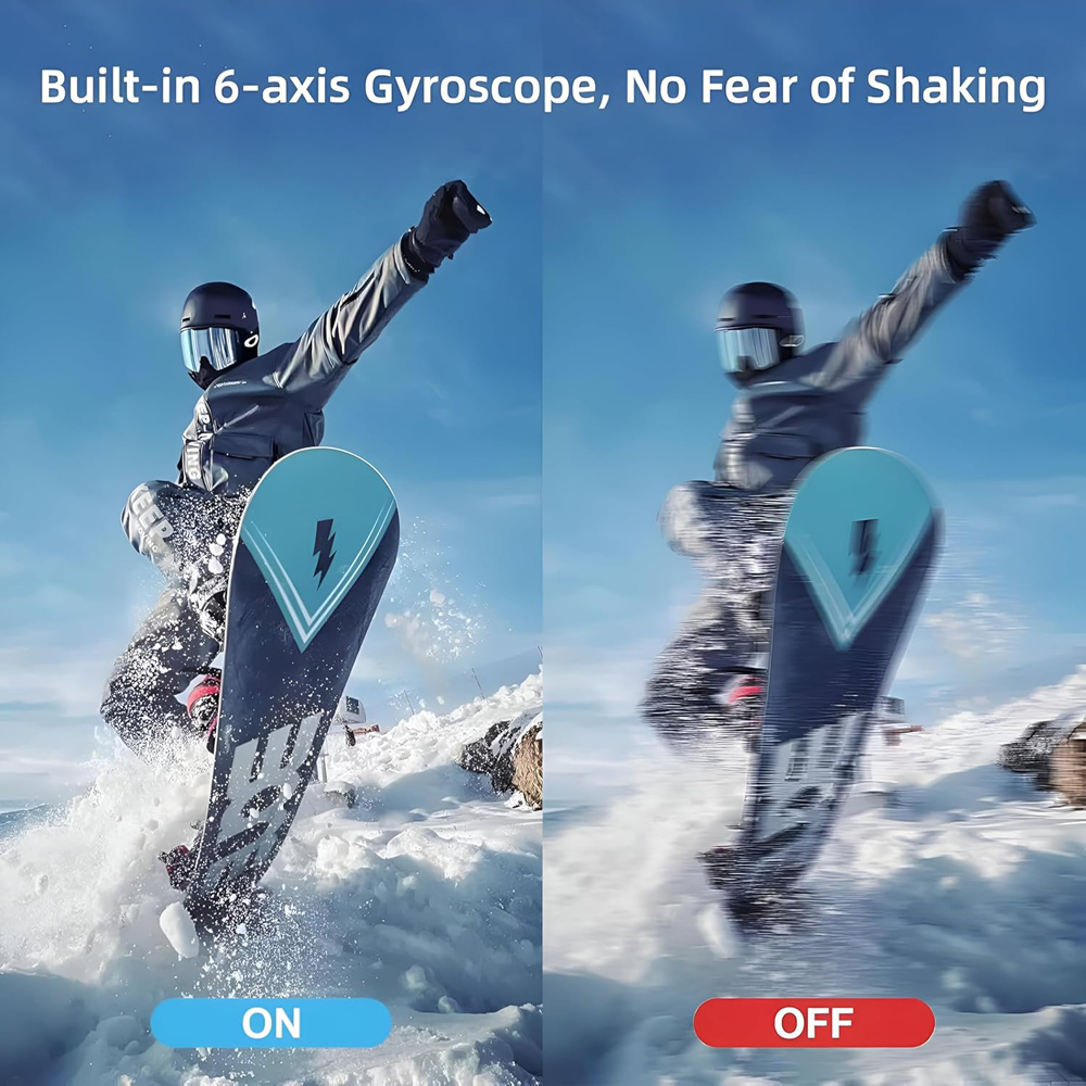 SJCAM action camera SJ20 με 2x φακούς, 2x οθόνες, 20MP/4K, WiFi, αδιάβροχη θήκη, μαύρη - Image 4