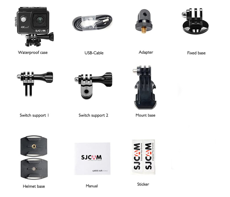 SJCAM Action Cam SJ4000 Air, 4K, 16MP, WiFi, 2" LCD, αδιάβροχη, μαύρη - Image 3