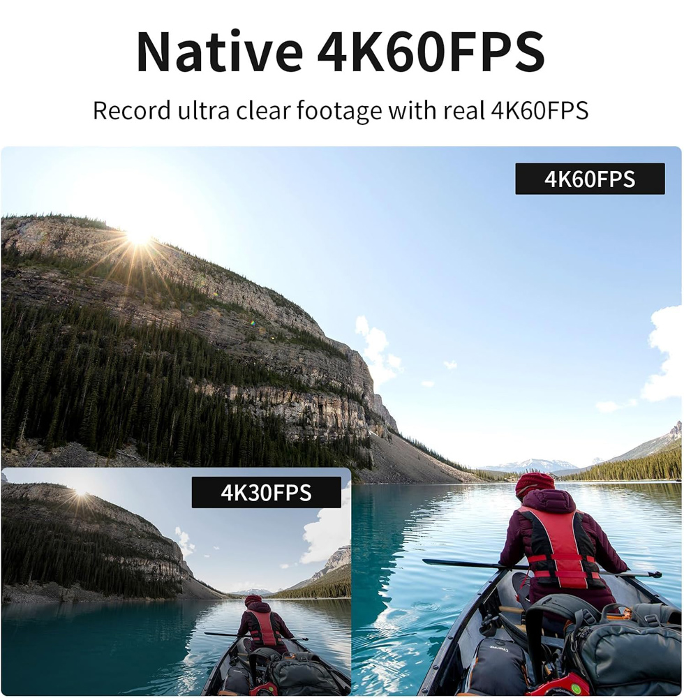 SJCAM action camera SJ8 Pro, οθόνη αφής, 12MP/4K, WiFi, αδιάβροχη θήκη, μαύρη - Image 2