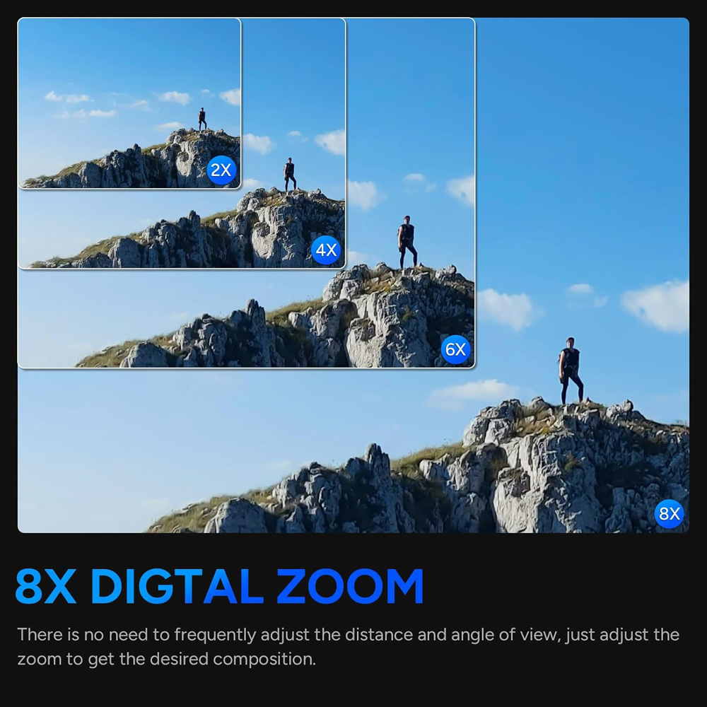 SJCAM action camera SJ8 Pro, οθόνη αφής, 12MP/4K, WiFi, αδιάβροχη θήκη, μαύρη - Image 3
