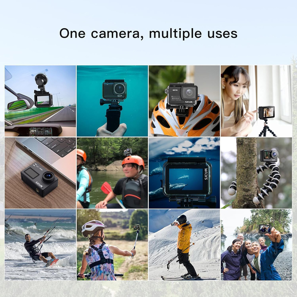 SJCAM action camera SJ8 Pro, οθόνη αφής, 12MP/4K, WiFi, αδιάβροχη θήκη, μαύρη - Image 4