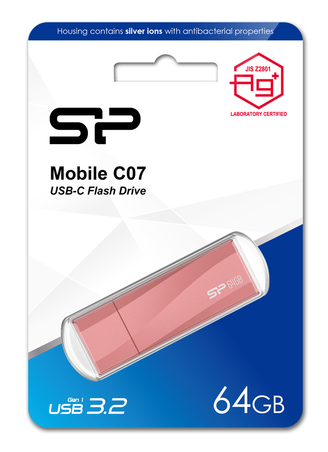 SILICON POWER USB-C Flash Drive Mobile C07, 64GB, USB 3.2, ροζ - Image 4