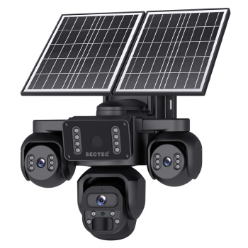 SECTEC smart ηλιακή κάμερα ST-523-9MAOV-4G-EU, triple lens, 3MP, 4G, SD, PTZ, IP66