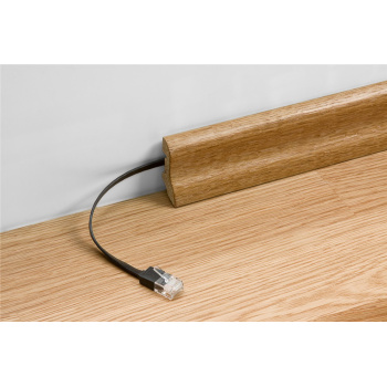 GOOBAY καλώδιο δικτύου 96301, CAT 6A U/UTP, flat, 500MHz, Copper, 0.50m, μαύρο