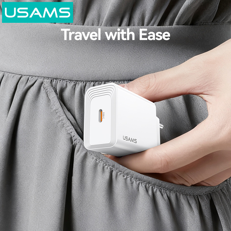 USAMS φορτιστής τοίχου CC329, USB-C, 30W, λευκός - Image 4
