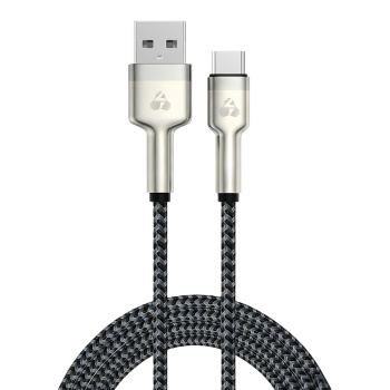 POWERTECH καλώδιο USB-C σε USB PTR-0199, PD 60W, 480Mbps, 1m, μαύρο/γκρι