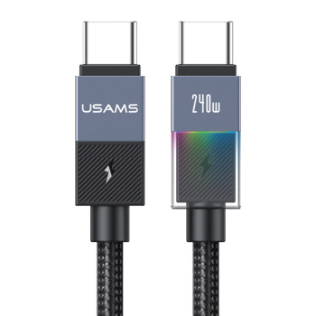 USAMS καλώδιο USB-C SJ775, 240W, 480Mbps, 1.2m, μαύρο