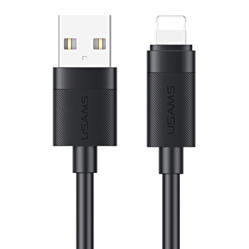USAMS καλώδιο Lightning σε USB SJ778, 2.4A, 480Mbps, 1m, μαύρο
