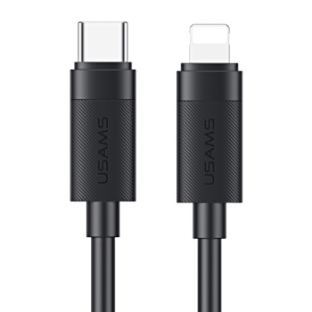 USAMS καλώδιο Lightning σε USB-C SJ781, 30W, 480Mbps, 1m, μαύρο