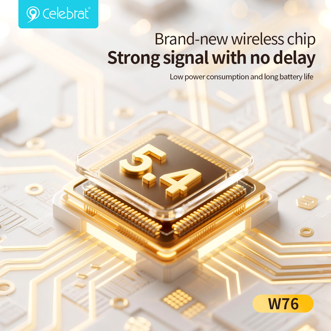 CELEBRAT earphones με θήκη φόρτισης W76, True Wireless, 13mm, 25/300mAh, λευκά - Image 5