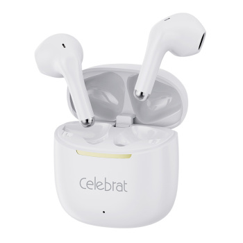 CELEBRAT earphones με θήκη φόρτισης W79, True Wireless, 13mm, 30/300mAh, λευκά