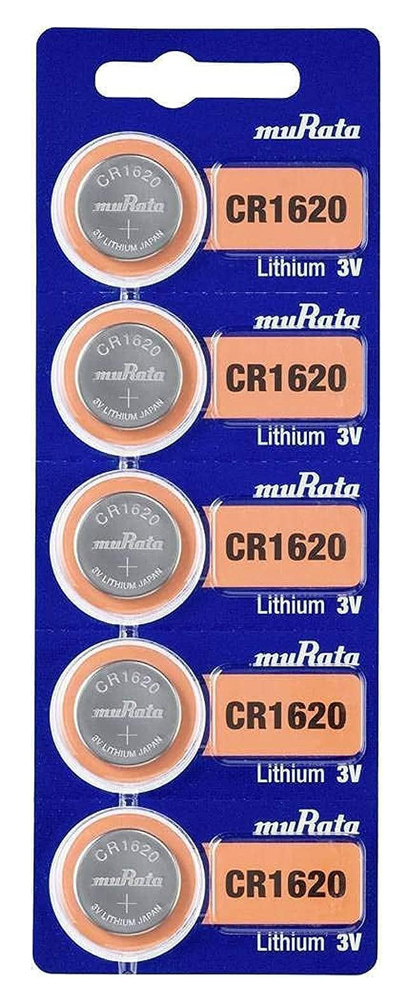 MURATA μπαταρίες λιθίου CR1620, 3V, 5τμχ