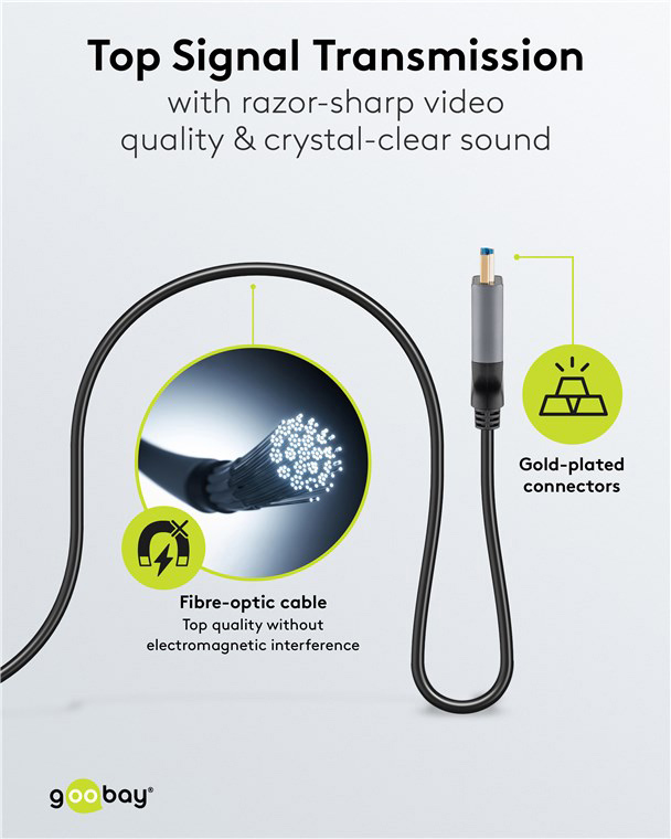 GOOBAY καλώδιο HDMI 2.1 76278 με Ethernet, AOC, 8K/60Hz, 48 Gbps, 50m, μαύρο - Image 4